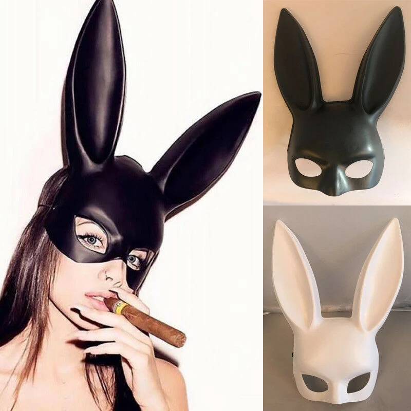 

Long Ears Rabbit Mask Stylish Solid Bunny Anime Mask Party Costume Cosplay Halloween Masquerade Steampunk Accessories