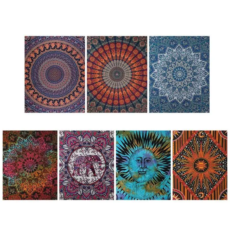 Indian Geometric Mens Tapestry Wall Hanging Home Decor Bohemian Blanket Mat Pad