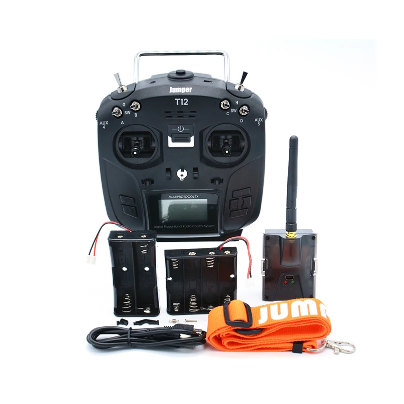 

Jumper T12 PLUS Open Source 16ch Radio with JP4-in-1 Multi-protocol RF Module With HALL Gimbal for RC Drone Car Boat Parts