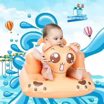 

Multifunctional Inflatable Sofa Inflatable Seat Baby Dinner Chair Portable Bath Stool For Babies Built-in Air Pump Convenient