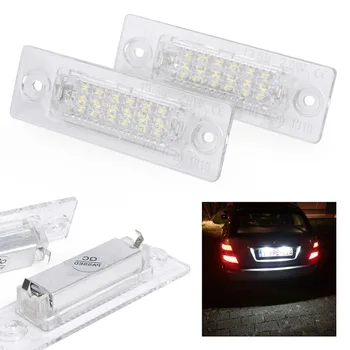 

No Error LED License Plate Light Lamp For Volkswagen Passat Touran Golf 5 Transpiarter T5 etc & For Skoda Superb 2002-2008
