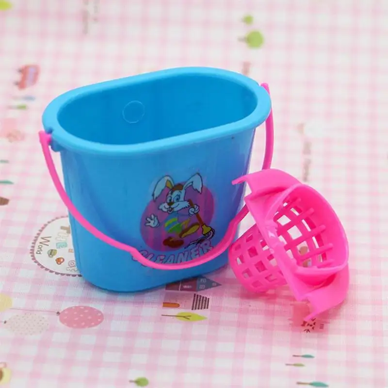 9 piezas muñeca juego juguetes de plástico RP escoba de limpieza Kits de herramientas de niños regalos niños Juguetes Accesorios escobas limpieza