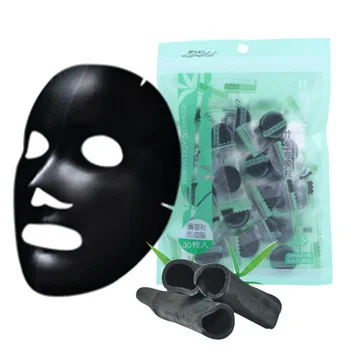 

Hot Selling Natural Bamboo Charcoal Black Compressed Face Mask DIY Whitening Mask Sheet Paper Face Mask Paper for Skin Care