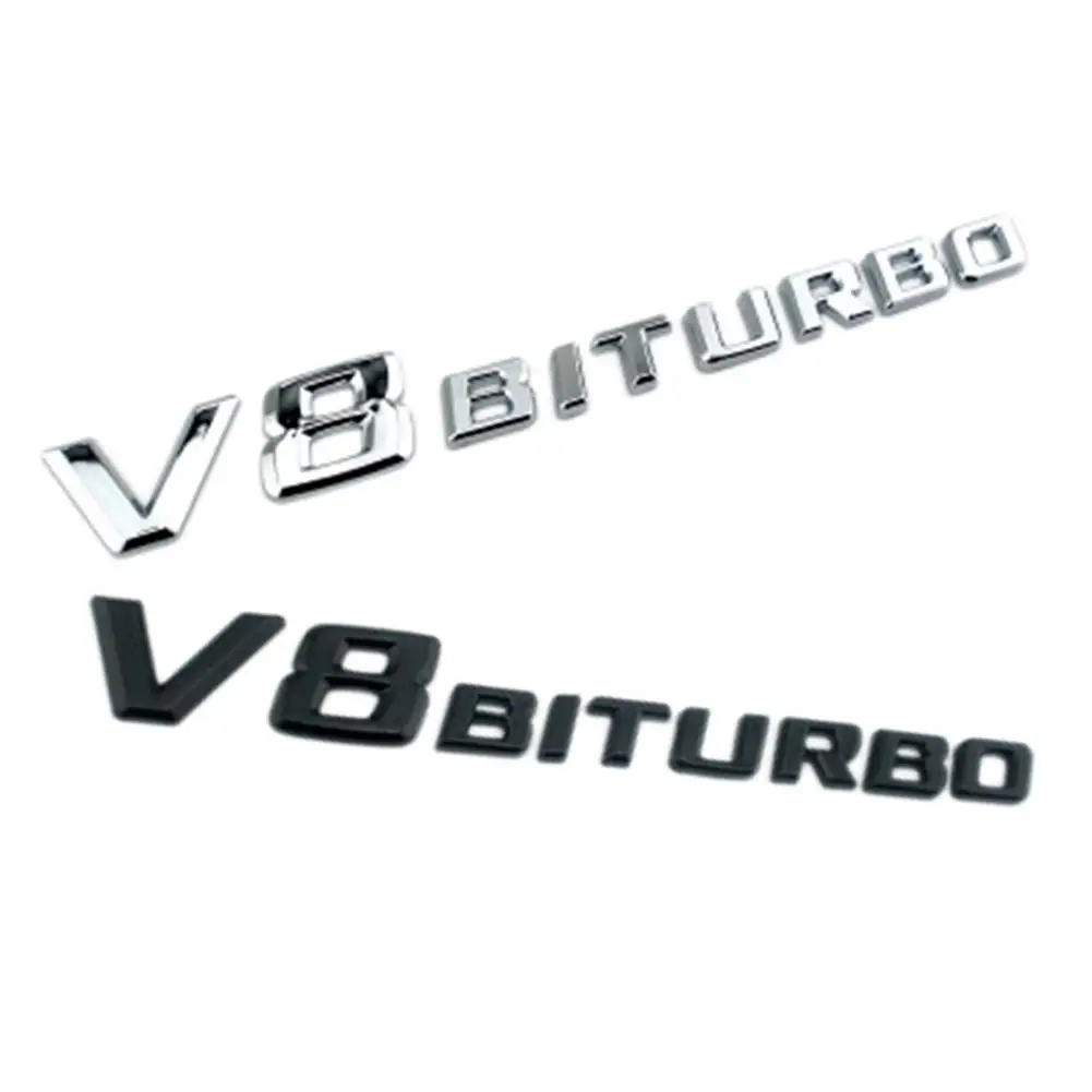 3D Автомобильная Наклейка ABS V8 BITURBO логотип эмблема значок задняя сторона стикер