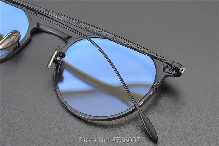 Online Marcos de gafas de montura óptica redondos de titanio puro 2019 gafas Unisex Retro gafas de prescripción para hombres y mujeres marcos de miopía