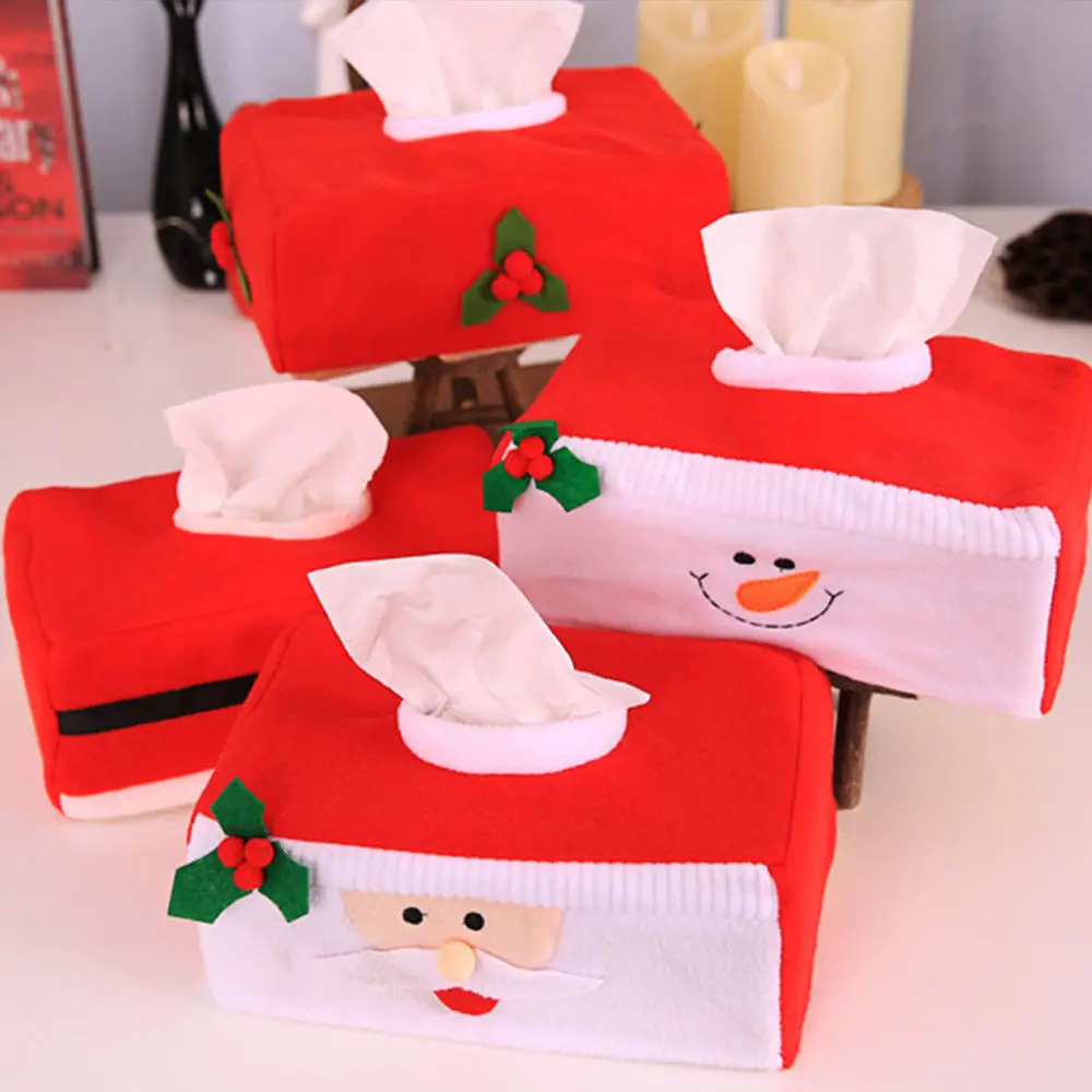 

Kitchen Storage Christmas Tissue Box Cover Small Old Man Christmas Decor Box Party Home Dining Tissue Boxes