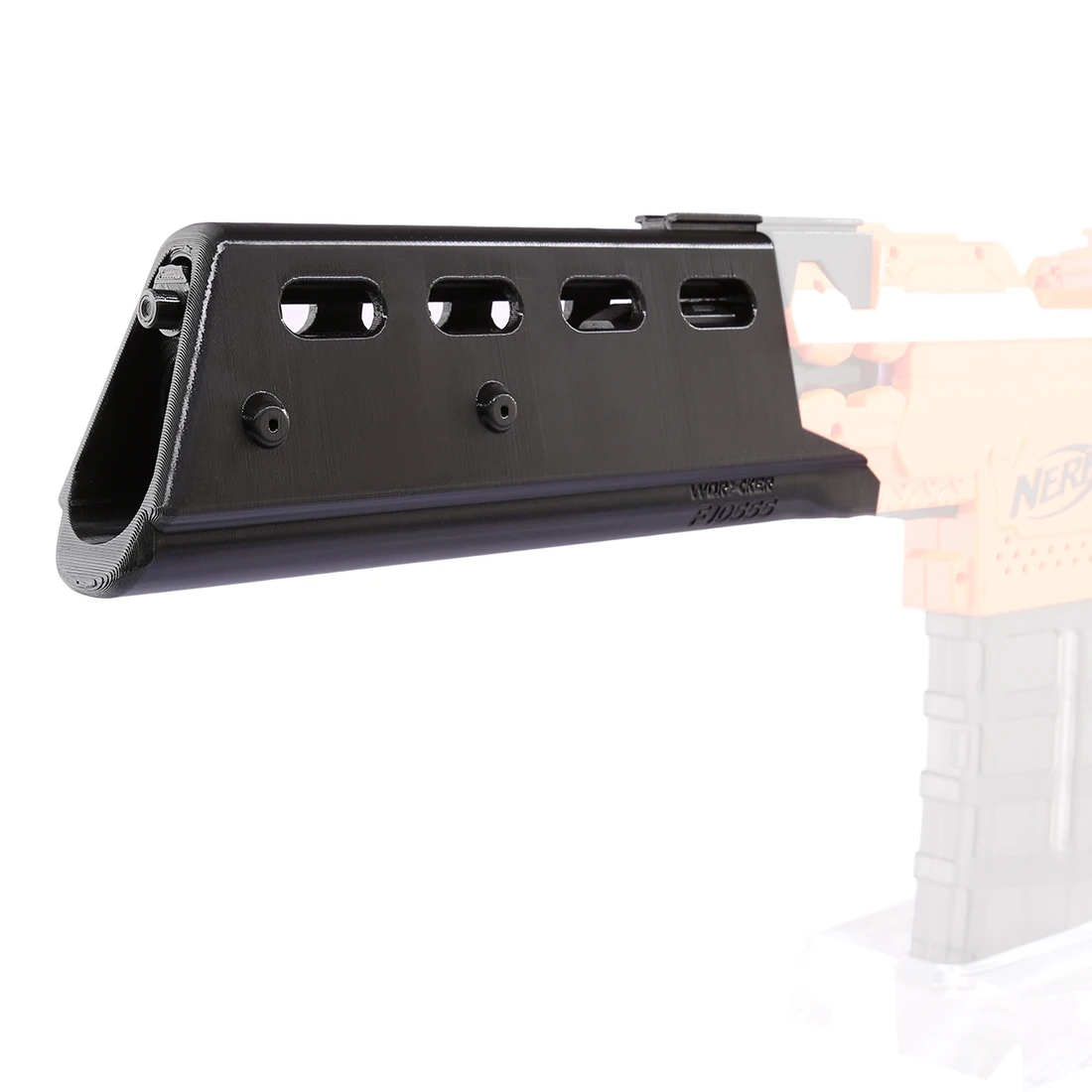 

Free Shipping Worker F10555 G362.0 3d Printing Long Single Row Holes Bare Pipe For Nerf N-strike Elite Stryfe Blaster - Black