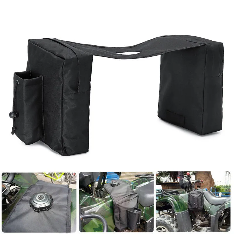 

New Waterproof ATV Snowmobile Accessory Tank Saddle Bag Motorcycle Saddle Bags Water Bottle Black For Polaris Dirt Bike Ski-doo