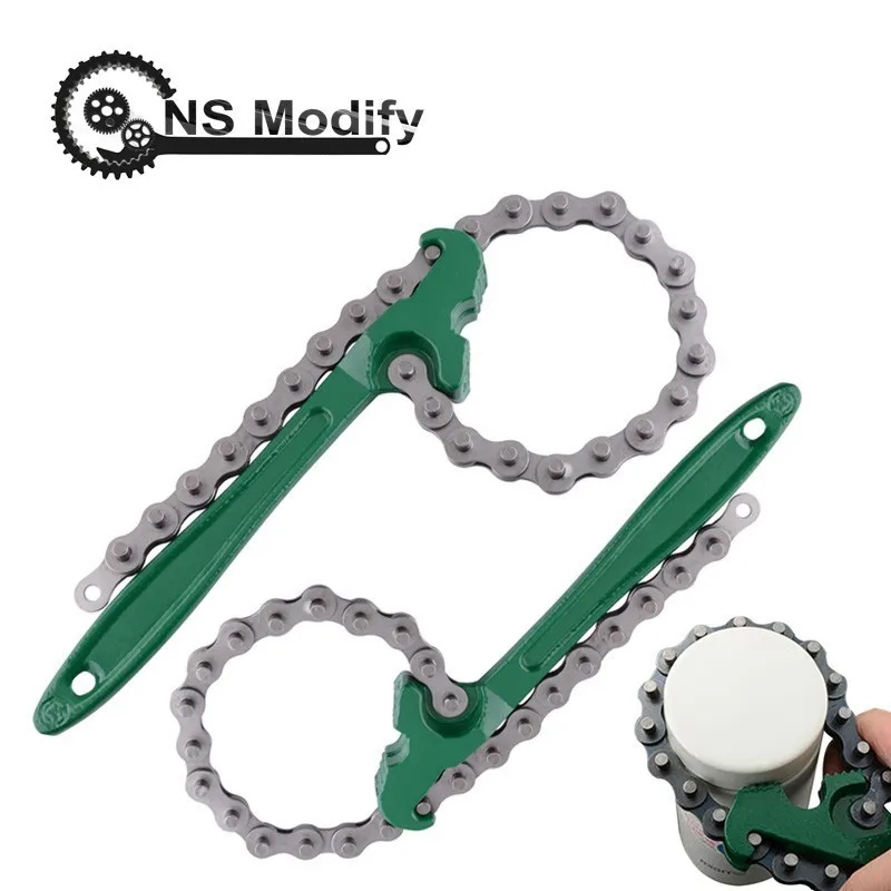 

Oil Chain Wrench Grid Filter Chain Spanner Wrench 8/12 Inch Oil Fuel Filter Wrench Removal Tool Remover Auto Maintaince Tool