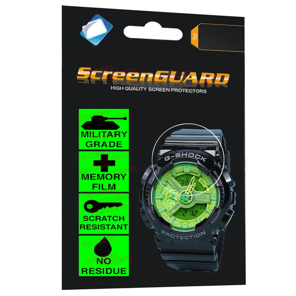 Military Grade Anti-Shock Film for Casio Watch G-Shock Traditional Analog Digital Mens Ladies Casual Style Chrongraph Date | Электроника