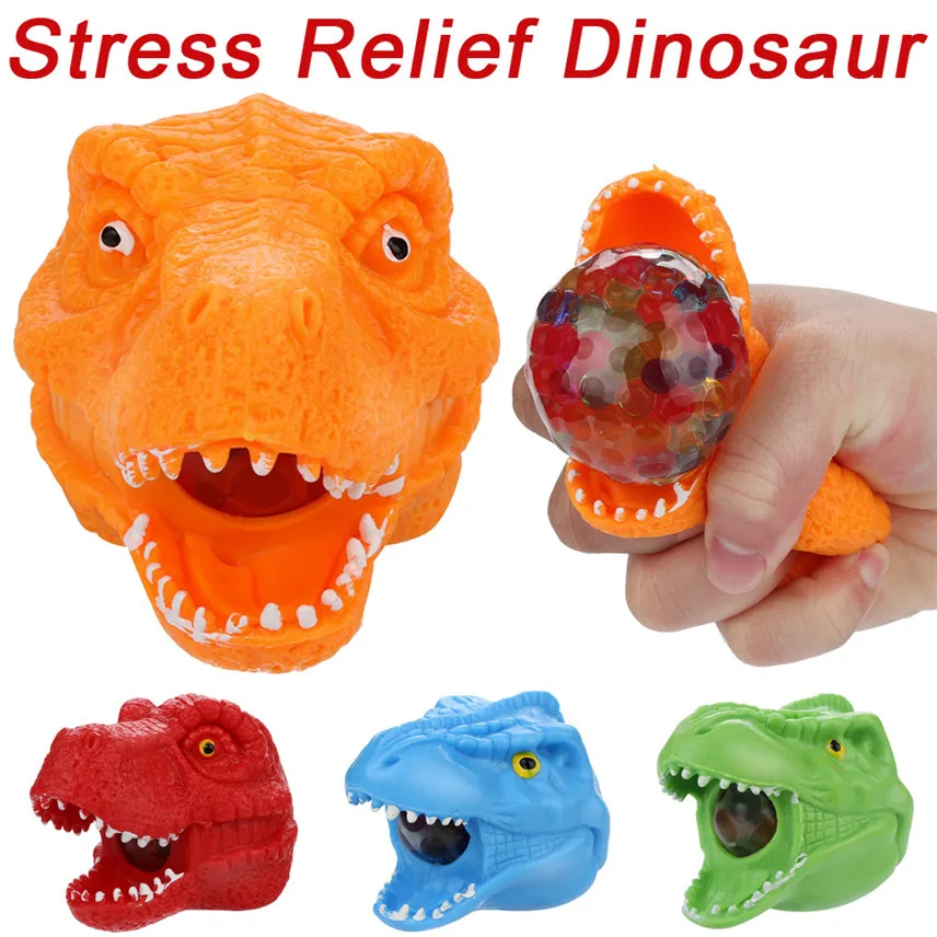 

2018 Tops Quality Spongy Bead Rainbow Ball Toy Gifts Squeeze Squishies Toy Stress Relief Dinosaur Toy Dropshipping juguete Z*