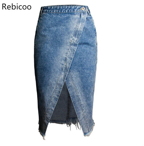 denim midi skirt size 18