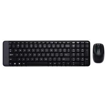 

Logitech MK220 104 Keys Wireless Keyboard 1000dpi Mouse USB Receiver Set Free to Roam Much Smaller Design 2.4 GHz wireless