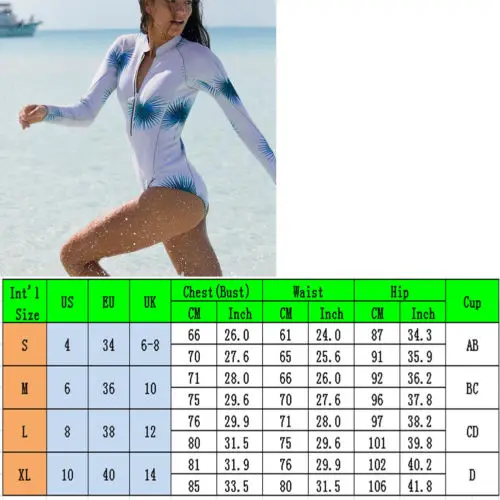 Women Long Sleeve Surfing One Piece Floral Printed Rash Guards Zip Up Bikini Monikini Swimsuit Beach Bathing Suit Rash Guard Aliexpress