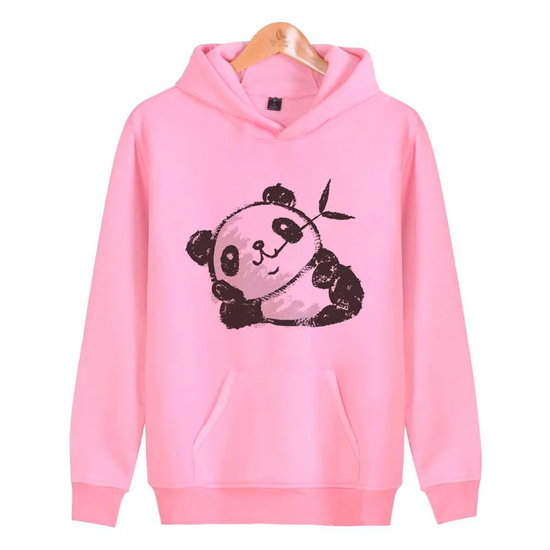 panda 2019 New Print Black Sweatshirt Men Hoodies Fashion Solid Hoody Men Pullover Men's male V2206