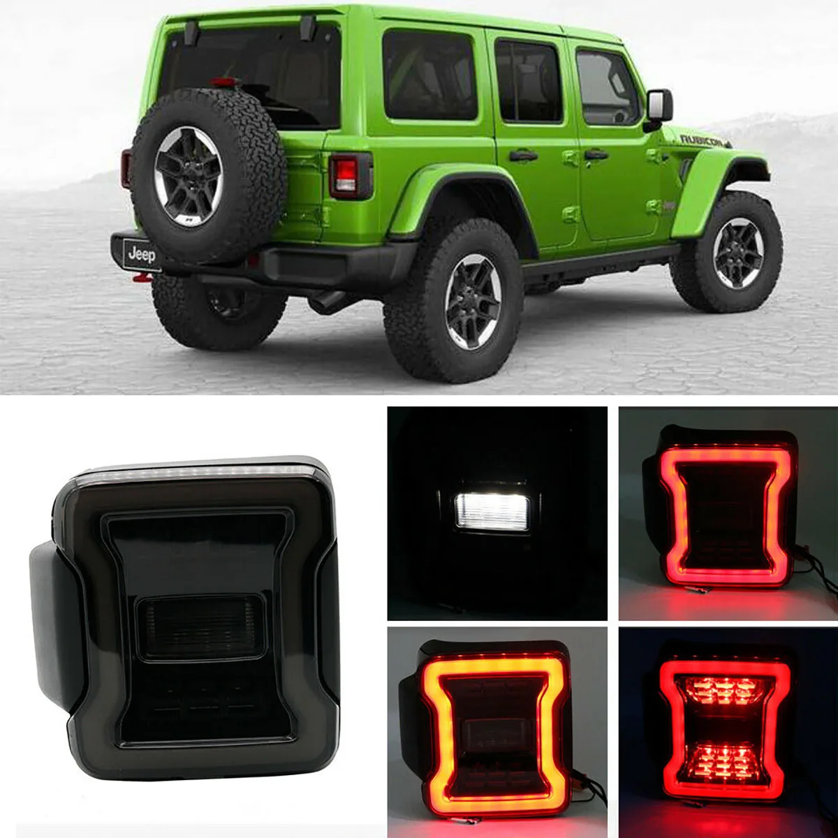 

Taillights Smoked LED Tail Light Daytime Running Light For Jeep for Wrangler JL 2018 2019