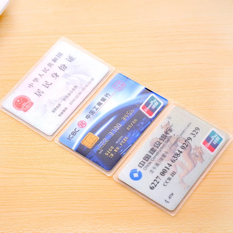 

Card Holder ID Card Sets Students Protective Case Meal Bankr Antimagnetic Badge Transparent Met
