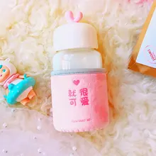 Компактная уличная дорожная стеклянная бутылка из боросиликатного стекла бутылка для воды Герметичная крышка с тканевым рукавом крышка