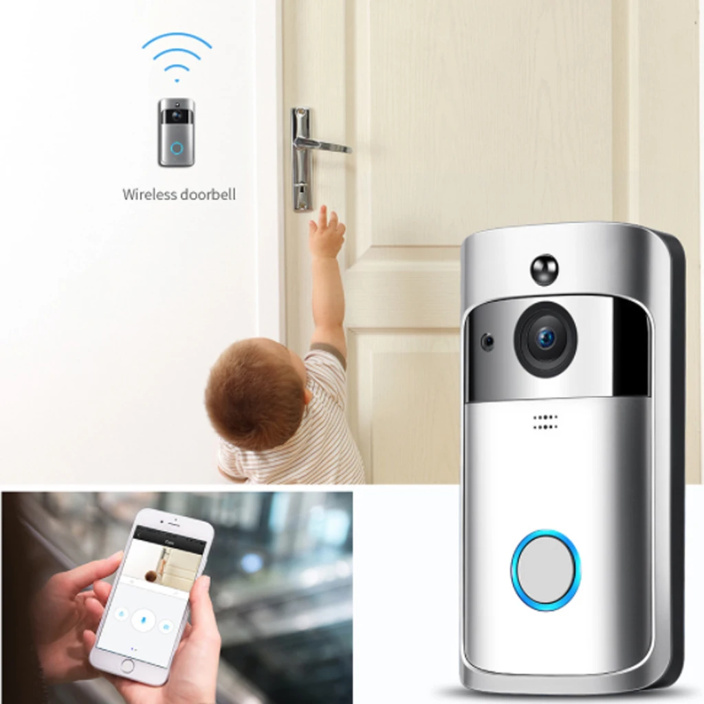 

Door Bell Wireless Smart Phone Door Bell WIFI Doorbell For Apartments Waterproof US EU Plug Battery Power Wireless Doorbell Call