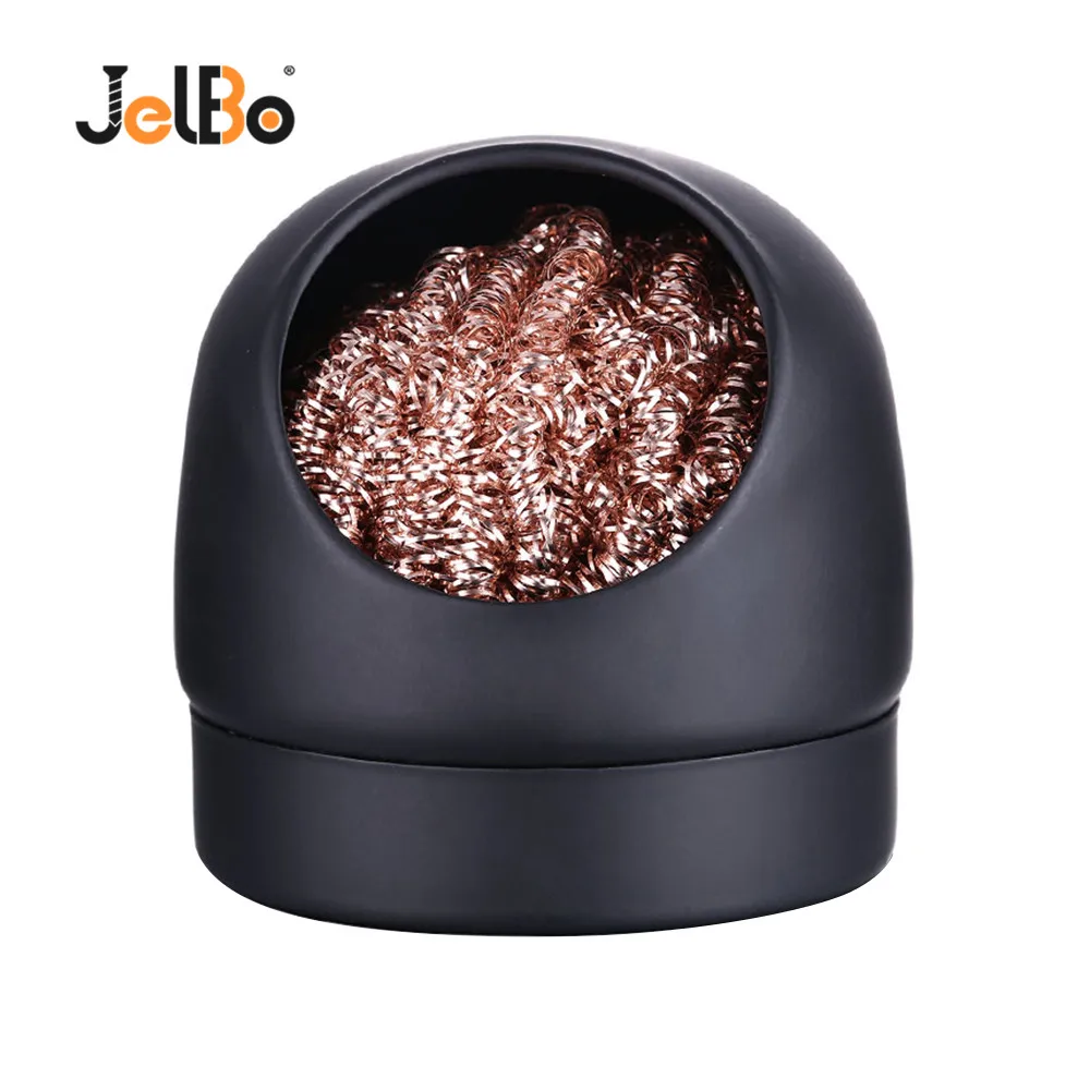 

JelBo Electric Soldering Iron Cleaner Tool Set Base Stand Sponge Ball Quick Tin Removal Soldering Iron Welding Head Cleaning Kit