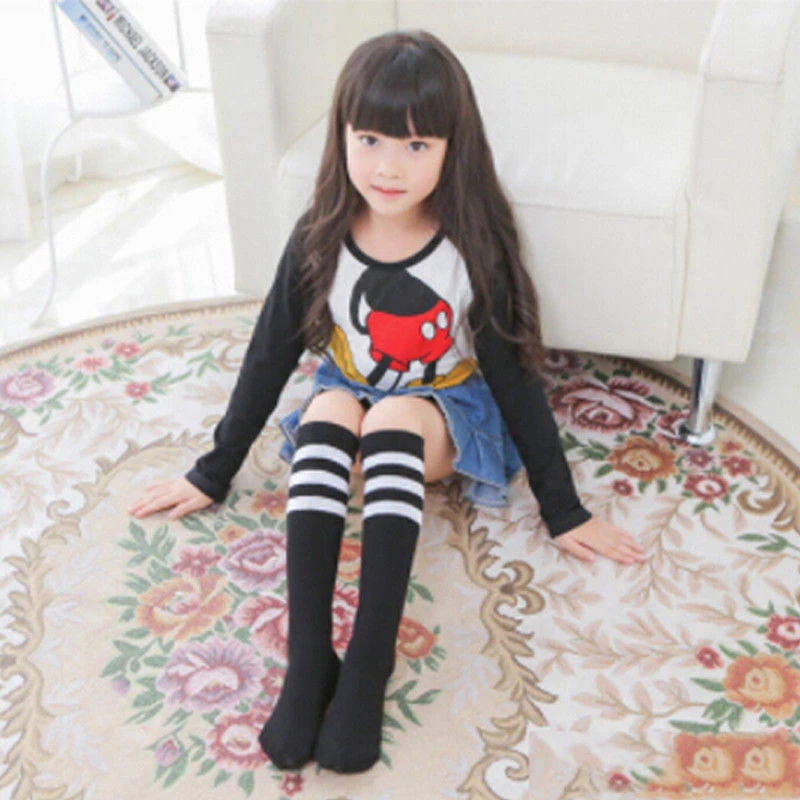 Детские гольфы для маленьких девочек эластичные хлопковые школьные спортивные