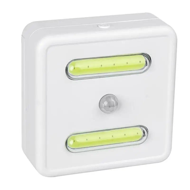 

2pcs 1W Body Motion Sensor Cordless COB LED Night Light AA Battery Operated Hallway Corridor Closet Lamp
