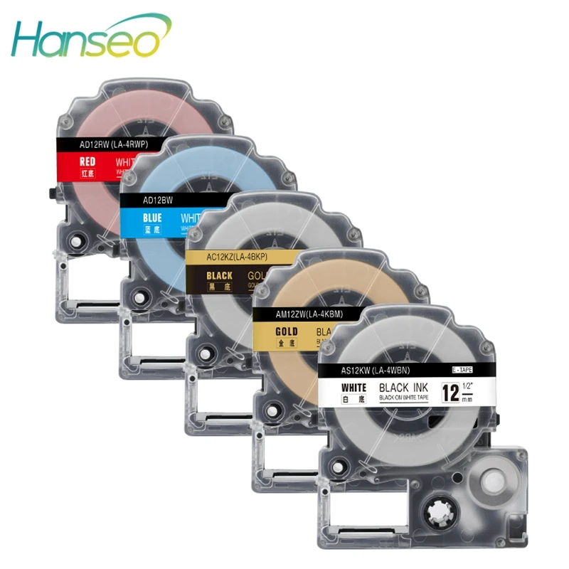 Hanseo 5 шт./упак. SS12KW SM12GW совместим с Epson KingJim LabelWorks лента для принтера этикеток