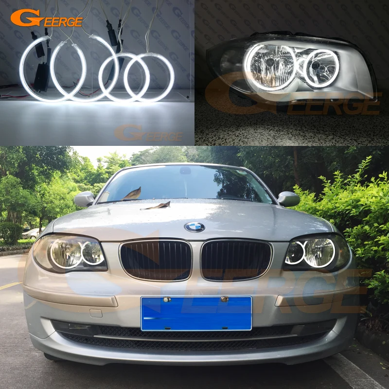 Для BMW 1 серии E81 E82 E87 E88 галогенные фары отличное Ультра яркое освещение CCFL ангельские глазки комплект Halo Кольцо