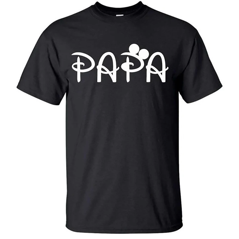 Men T Shirt Mouse Tshirt Plus Size Shirt Harajuku Streetwear Funny T Shirts Gift for Dad PAPA Kawaii Graphic Tees Men T-shirt