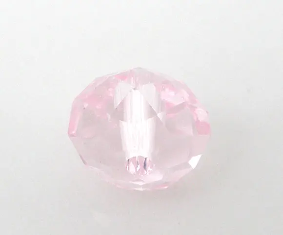 

100 Pink Created Crystal Quartz Faceted Rondelle Beads 5040 6mm(B04661)