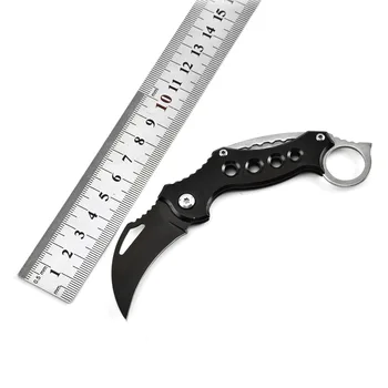 

Outdoor Karambit knife Hunting Knives Survival Tactical claw knife min pocket Self Defense Offensive Camping Tool Keychain knife