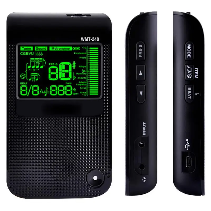 

Universal Rhythm Electronic Metronome Tuner Tone Generator Vocal Beat Counting Guitar Piano Drums Guzheng Instrument