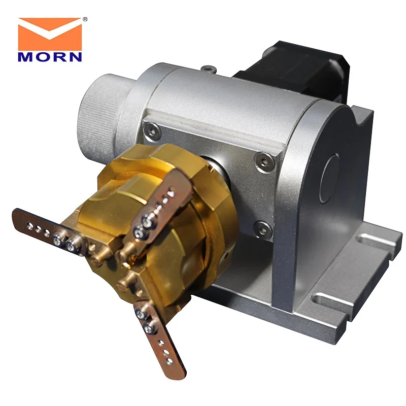 MORN Discount Price Rotary Attachment Fiber Laser Marking Machine 110*110mm 300*300mm 20 30 50 watt 