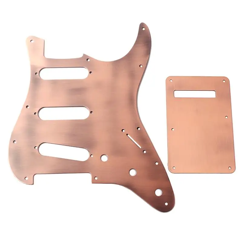 

Guitar Pickguard with Back Plate Loaded Prewired Electric 3 Single Coil for Fender Strat Stratocaster Guitar Parts Brass