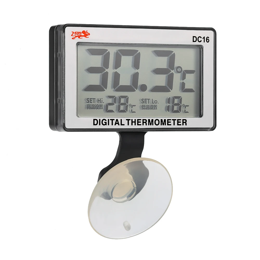 

LCD Digital Aquarium Thermometer Fish Tank Submersible Water Temperature Meter 0°C~50°C High/Low Temperature Alarm