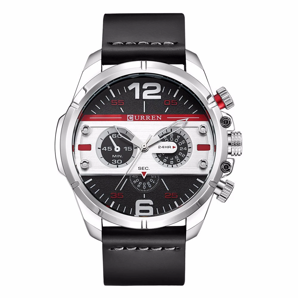 

CURREN 8259 Quartz Men Watches Women Man Watch Sport Brand Clock Movement Leather Waterproof Wrist Watch Relogio Masculino