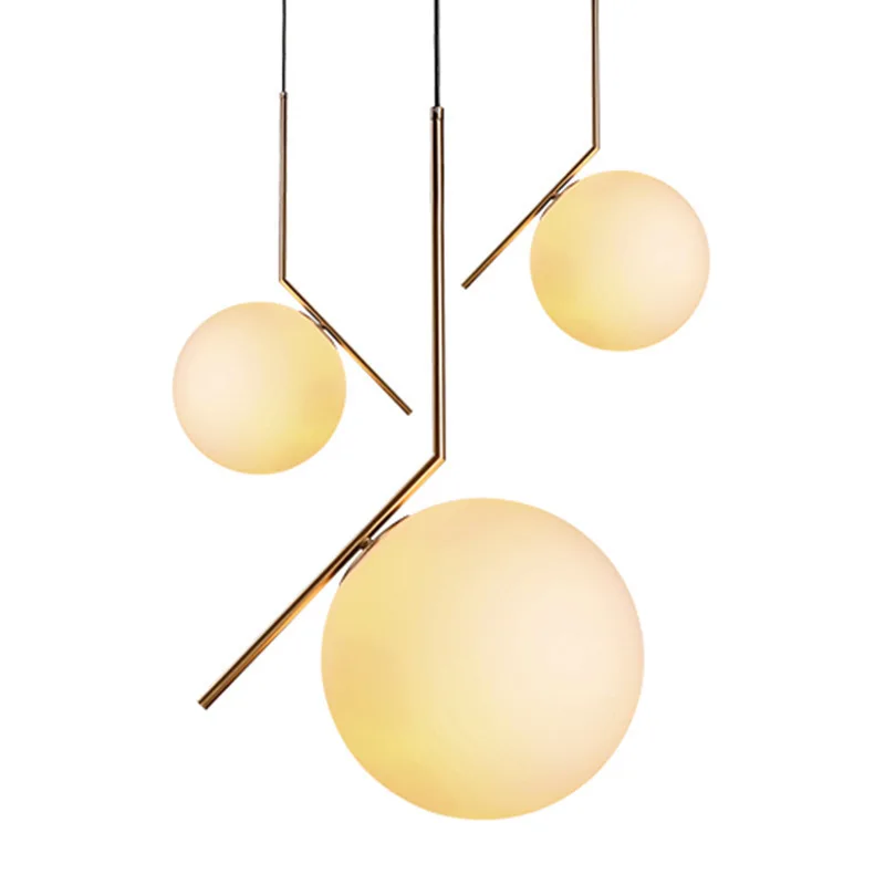 Modern Style Living Room Bedroom Minimalist Restaurant Pendant Light Nordic Clothing Decoration Glass Ball Pendant Lamp