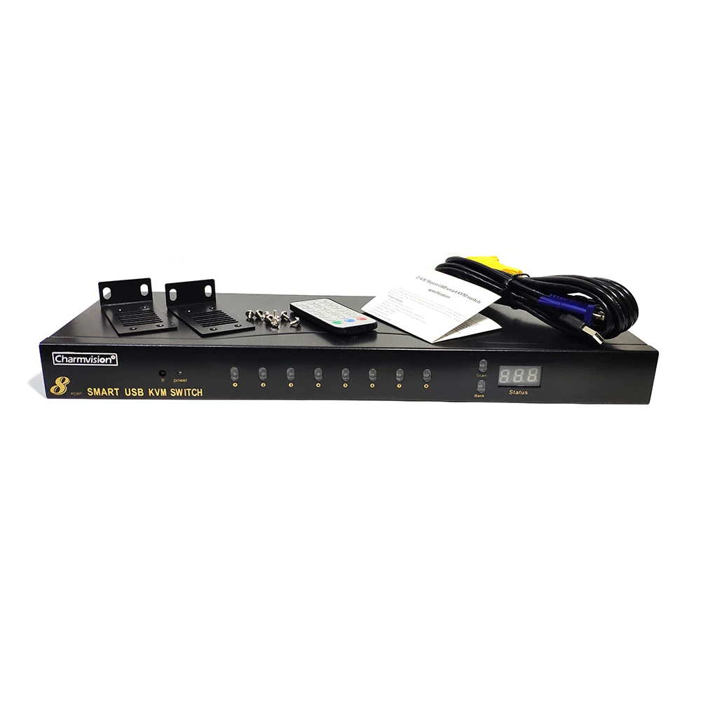 Usb коммутатор Charmvision UK801R 8 портов KVM 4 порта USB 2 0 синхронный пульт дистанционного