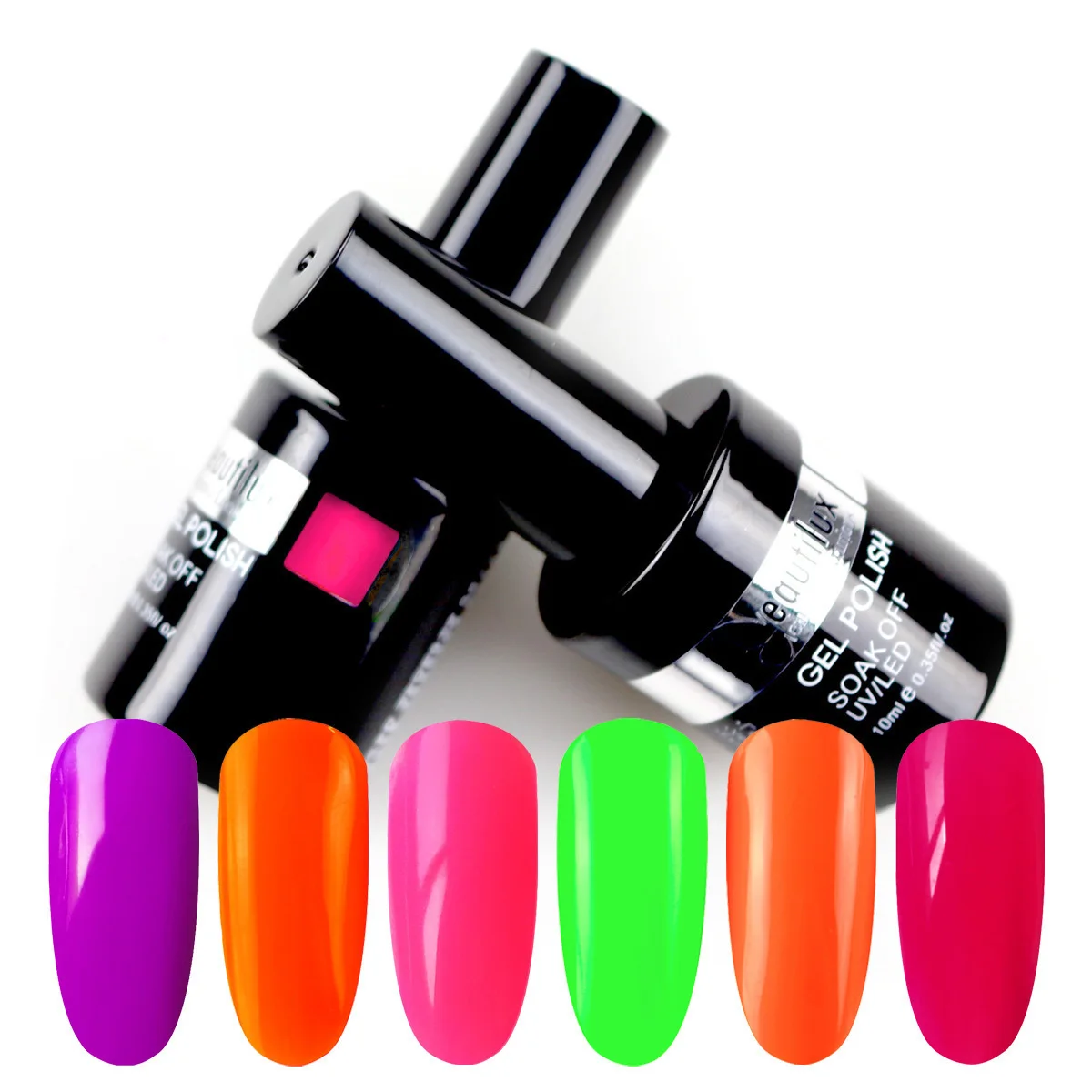 Beautilux 1 قطعة الصيف جمع النيون الأصفر الأحمر الوردي هلام مسمار البولندية UV LED جل ورنيش رسومات أظافر ورنيش المينا 10 مللي