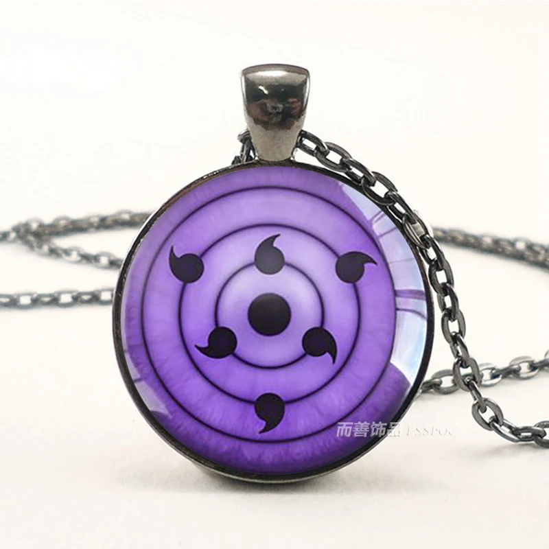 Ожерелье Uchiha Clan Sharingan Eyes аниме Наруто черная цепочка Rinnegan подвеска Саске Какаши