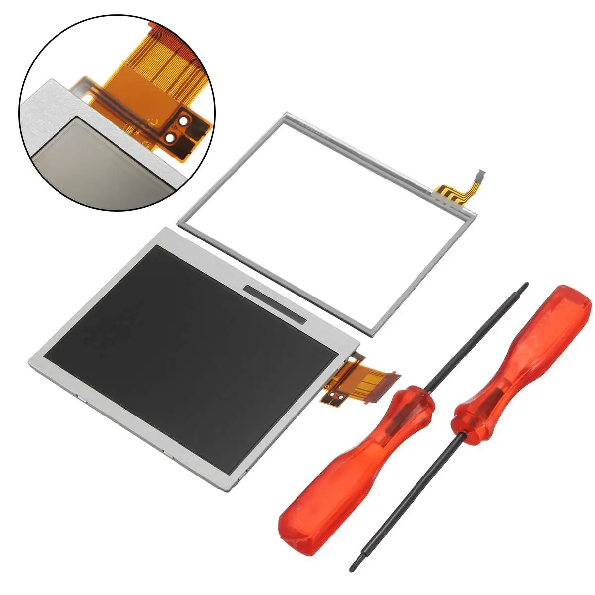 

Bottom Touchs LCD Screen Handheld Game Console Replacement Kits For DS Lite For N/DSL Screen With Repair Tools
