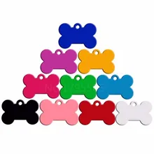 100Pcs Personalized Dog ID Tags Aluminium Customized Pet Tag For Cats Engraved Cat Tag Bone Dog Collar Pendant quick tag detroit lions nfl bone personalized engraved pet id tag