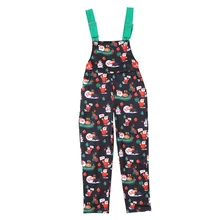 Стильный и красивый Санта-Клаус Рождественский Снеговик Подарочный Детский комбинезон с принтом Комбинезон штаны со штанами повседневные штаны