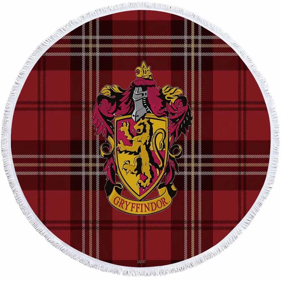 Günstige 3D Gryffindor Gedruckt Runde Strand Handtuch Saugfähigen Mikrofaser Handtücher Für Kinder Erwachsene Toalla Strand Teppich Wandteppich Decke