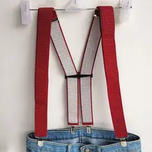 Новое поступление, мужские и женские подтяжки в горошек в форме Н, 3 размера, свадебная одежда, подходит к рубашке, Брекет, красный цвет, BD066