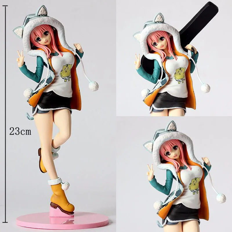 23 см тигровой расцветки FURYU SONICO Super Sonic зубная щётка джинсы аниме Фигурное бикини