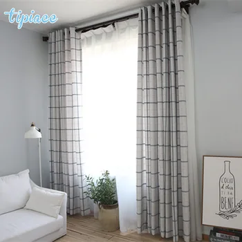 

Simple Modern Style Large Square Color Woven Curtains For Living Room Bedroom Chenille Fabric Two Color Custom Size