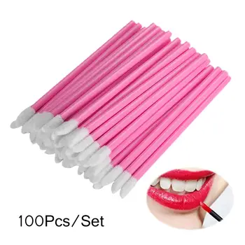 

100pcs/Pack Disposable Lip Brush Gloss Lipstick Wands Applicator Makeup Cosmetic Tool Makeup Tools