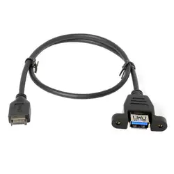 USB 3,1 Передняя панель заголовок для USB 3,0 тип-a Женский удлинитель 50 см крепление на панели, тип