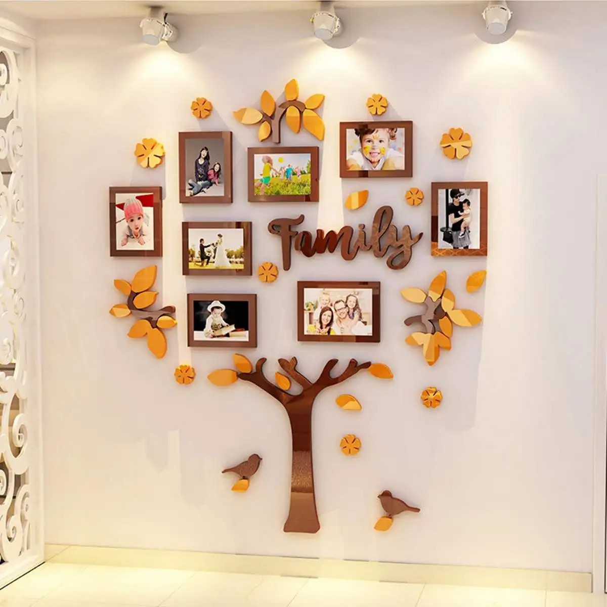 DIY фоторамка семейное дерево наклейка на стену 3D Arcylic домашний Декор картина фон художественная картина рамка наклейки на стены плакат фото